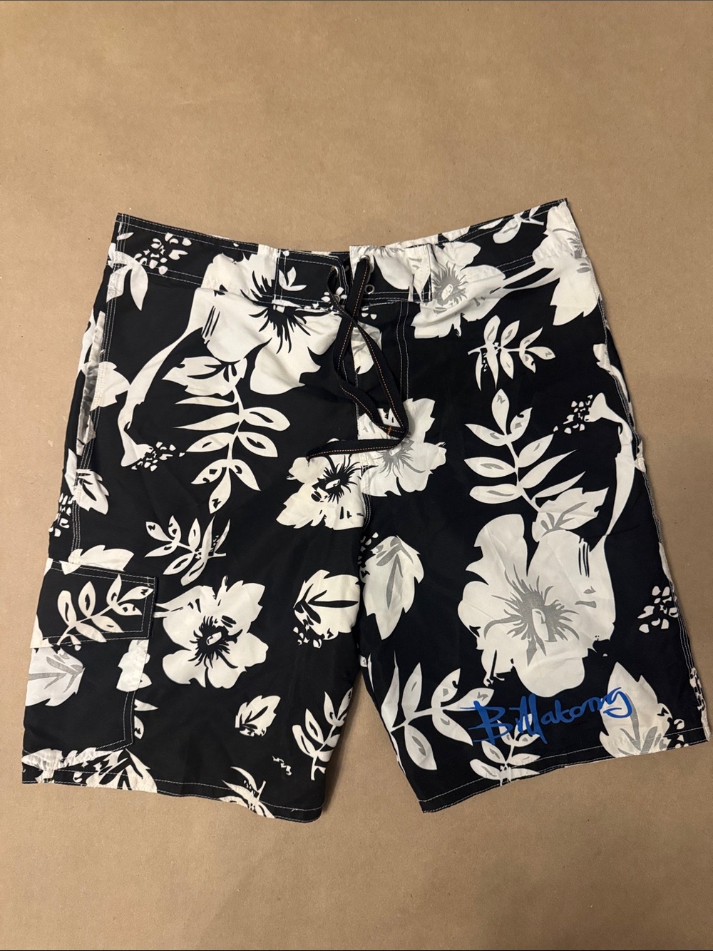 Billabong Men’s Black & White Floral Board Shorts